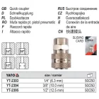 YATO YT-2395 Pneumatikus gyorscsatlakozó 1/2"