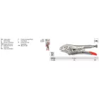 YATO YT-2449 Ívelt önzáró fogó 125 mm CrMo