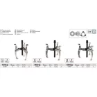 YATO YT-2511 Csapágylehúzó 3 körmös 75 mm