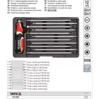 YATO YT-2797 Csavarhúzó készlet kétvégű szárral 12 részes