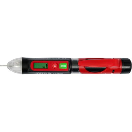 YATO YT-28320 Fáziskereső érintésmentes mérés 12-1000 V szigetelt LCD kijelzővel