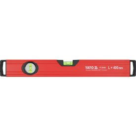   YATO YT-30100 Alumínium vízmérték 400mm 2 libellás bordázott szerkezetű merev profillal