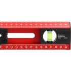 YATO YT-30329 Alumínium vízmértékvonalzó 500mm 2 libellával és 4 furatközép jelölő csuszkával