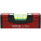 YATO YT-30350 Alumínium zsebvízmérték 100mm 1 libellás bordázott szerkezetű merev profillal