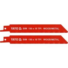   YATO YT-33931 Szablyafűrészlap 150 mm/18TPI bimetál (2 db/csomag)
