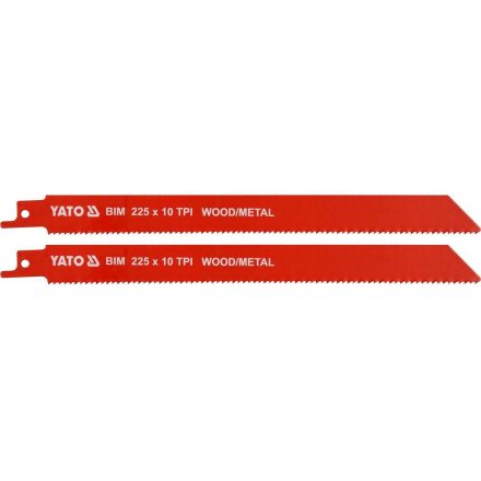 YATO YT-33933 Szablyafűrészlap 225 mm/10TPI bimetál (2 db/csomag)