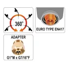 YATO YT-36715 Gázégő pisztoly piezo 2kW 2800°C