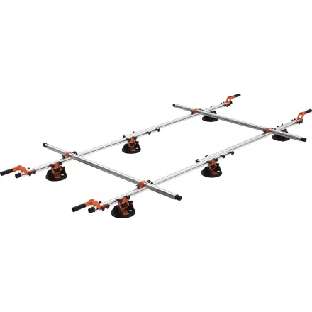YATO YT-37091 Kézi üveglap szállító keret 6 db tapadó tappanccsal 1600 x 3600 mm, max 150 kg