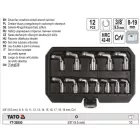 YATO YT-38550 Nyitott csillag-dugókulcs készlet 12 részes 3/8" 8-19 mm CrV