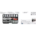 YATO YT-38671 Dugókulcs készlet 12 részes 1/2" 10-24 mm CrV