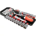 YATO YT-38680 Dugókulcs készlet 51 részes 1/2", 1/4" CrV
