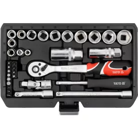 YATO YT-38700 Dugókulcs készlet 1/4 és 3/8 col 34 részes