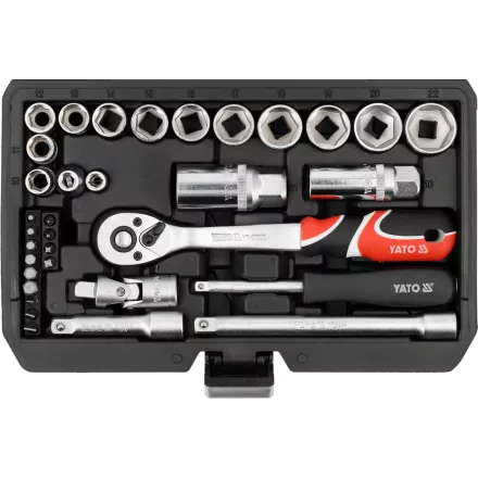 YATO YT-38700 Dugókulcs készlet 1/4 és 3/8 col 34 részes