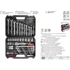 YATO YT-38781 Dugókulcs készlet 77 részes 1/4", 1/2" CrV