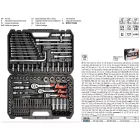YATO YT-38872 Dugókulcs készlet 128 részes 1/4", 3/8", 1/2" CrV