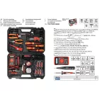 YATO YT-39009 Szigetelt szerszámkészlet villanyszerelőknek 68 részes 1/4" 1000 V CrV