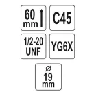 YATO YT-43971 Körkivágó 19 mm 1/2" TCT