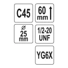 YATO YT-43973 Körkivágó 25 mm 1/2" TCT