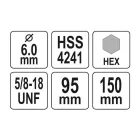 YATO YT-43991 Körkivágó központosító 10 mm 5/8" HSS