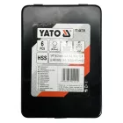YATO YT-44729 Kúpos süllyesztő készlet fémre 6 részes (6,3-8,3-10,4-12,4-16,5-20,5 mm) bit befogású HSS