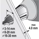 YATO YT-44730 Lépcsős fúró készlet 3 részes inox