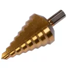 YATO YT-44742 Lépcsős fúró 10-45 mm 8 lépcsős HSS titán-nitrid