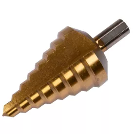   YATO YT-44742 Lépcsős fúró 10-45 mm 8 lépcsős HSS titán-nitrid