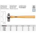 YATO YT-4522 Bádogos kalapács 900 g Hickory nyéllel