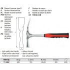 YATO YT-4562 Kőműves kalapács 600 g fémnyél berlini típus