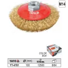 YATO YT-4761 Döntött körkefe M14 100 mm sárgaréz bevonattal
