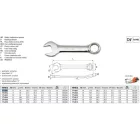 YATO YT-4901 Rövid csillag-villáskulcs 8 mm / 91 mm CrV