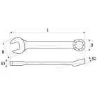 YATO YT-4904 Rövid csillag-villáskulcs 11 mm / 100 mm CrV