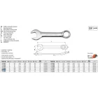 YATO YT-4905 Rövid csillag-villáskulcs 12 mm / 108 mm CrV