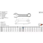 YATO YT-4907 Rövid csillag-villáskulcs 14 mm / 115 mm CrV