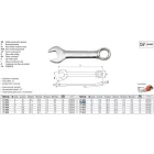 YATO YT-4908 Rövid csillag-villáskulcs 15 mm / 120 mm CrV