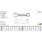 YATO YT-4909 Rövid csillag-villáskulcs 16 mm / 121 mm CrV
