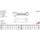 YATO YT-4912 Rövid csillag-villáskulcs 19 mm / 135 mm CrV
