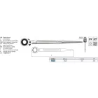 YATO YT-4937 Racsnis állványkulcs 19 x 22 mm / 315 mm CrV