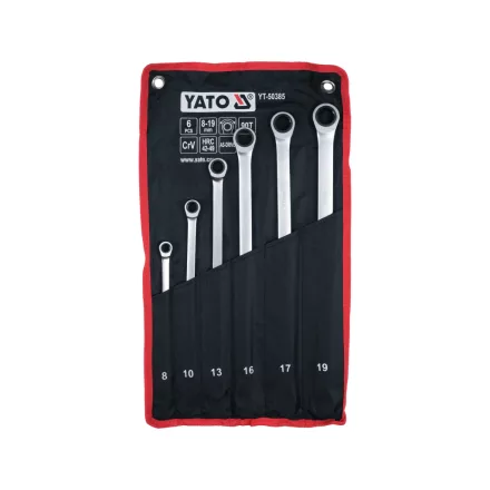 Yato YT-50385 Extra hosszú racsnis csillagkulcs készlet 6 részes 8-19mm-ig