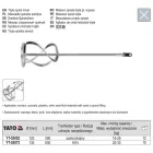 YATO YT-55073 Keverőszár (festék) 135 x 600 mm M14