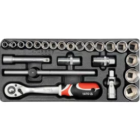 YATO YT-5537 Dugókulcs készlet 24 részes 1/2
