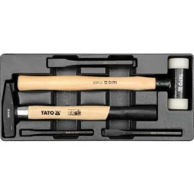   YATO YT-5540 Kalapács és véső készlet 5 részes (fiókbetét)