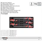 YATO YT-5543 Hajlított csillagkulcs készlet 4 részes 21-32 mm (fiókbetét)