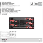 YATO YT-55453 Lakatos reszelő készlet 5 részes (fiókbetét)