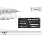 YATO YT-55456 Pipakulcs készlet 10 részes 7-19 mm CrV (fiókbetét)