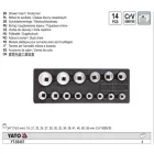 YATO YT-55457 Dugókulcs készlet 14 részes 3/4" 19-55 mm CrV (fiókbetét)