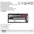 YATO YT-55474 Mérőeszköz készlet 5 részes (fiókbetét)