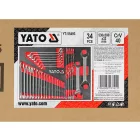 YATO YT-55493 Kulcskészlet szivacsos fiókbetétben 34 részes (csillag - villás, csillagkulcs, és kétvégű villás)