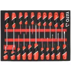 YATO YT-55494 Szivacs fiókbetét szerszámkocsihoz 21 részes (csavarhúzó, lapos, PH, torx)
