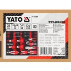 YATO YT-55495 Szivacs fiókbetét szerszámkocsihoz 24 részes (fogo, seeger-gyűrű fogó, imbuszkulcs, csavarhúzó, lapos, PH)